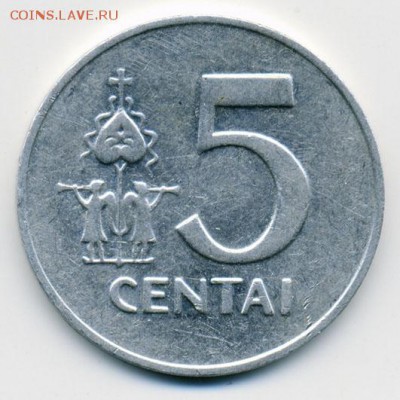 Литва 5 центов 1991 - реверс. - Литва_5центов-1991_Р