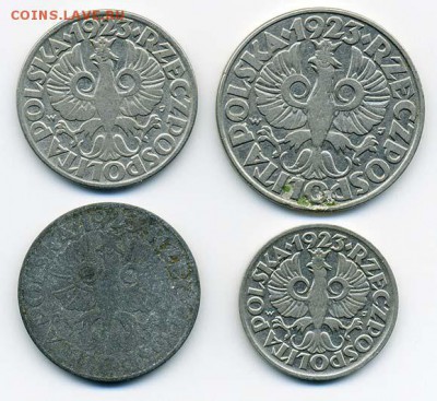 Польша 1923 4 шт. - подборка_Польша-1923-4шт_а