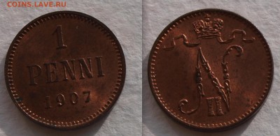 1 пенни 1907 г., UNC До 24.05.2017 22.00 по МСК - 1p-1907