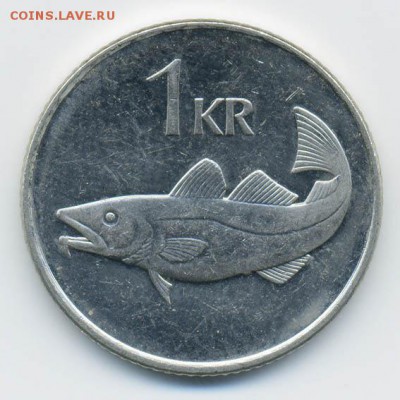 Исландия 1 крона 2005 - реверс. - Исландия_1крона-2005_Р