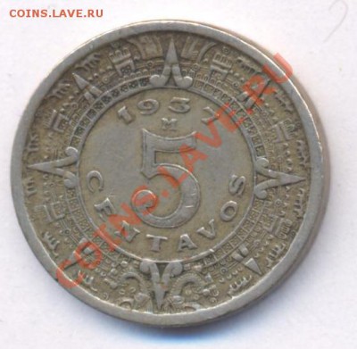 Мексика 5 центаво.1937 г. До 18.02.11 г. 22-00 МСК. - Мексика 5