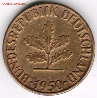 Германия 5 пфеннигов 1950 F до 24.00 26.05.17 г. - Scan-170517-0040