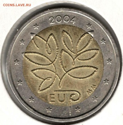 Финляндия. 2 евро 2004. 5е расширение ЕС. С 1000. До 24.05. - 1