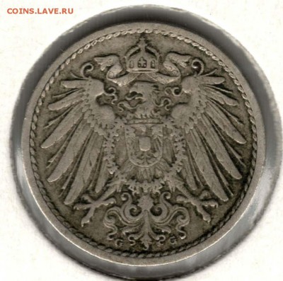 Германия. 5 пфеннигов 1903 G. С 10. До 24.05 - 22