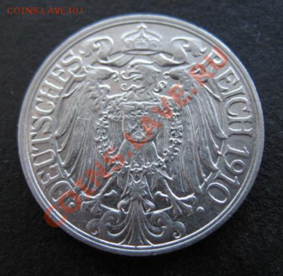 1910 г, Германия, 25 пф, до 22.02 в 21-00 мск - 1910 25 пф а