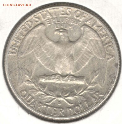 США. 25 центов (квотер) 1964 D. С 200. До 24.05 - 47