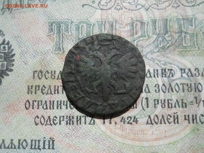 Деньга Петра 1 1713 год - DSCN7089.JPG