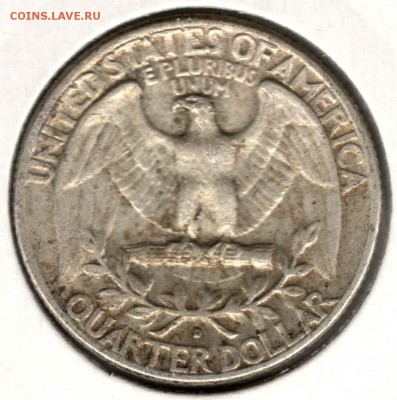 США. 25 центов (квотер) 1962 D. С 200. До 24.05 - 49