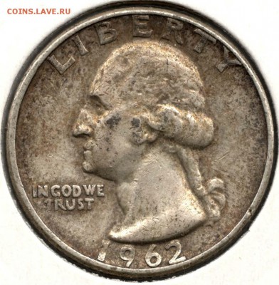 США. 25 центов (квотер) 1962 D. С 200. До 24.05 - 50