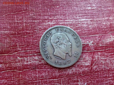 Оценка 1 лира 1867 и 2 лиры 1907 год Италия - IMG_4636.JPG
