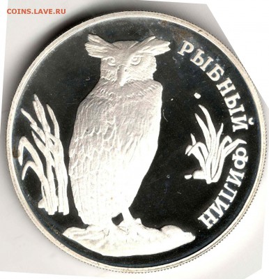 Красная Книга. 1 рубль 1993. Филин. С 1000. До 25.05 - 23