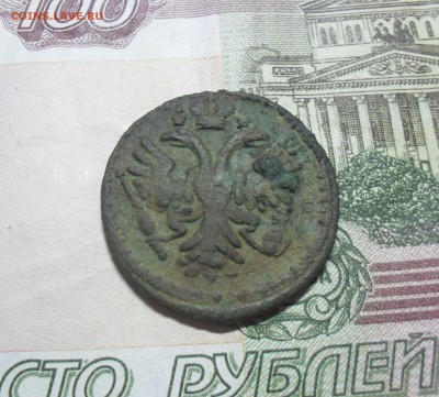 Денга 1734 год перечекан. - SAM_0362.JPG