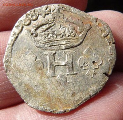 Двойной су 1588 год. Генрих III (1574-1589) Франция - cTLE4F0