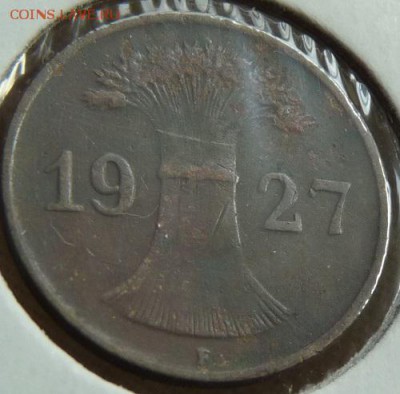 Германия, 1 рейхспфенниг 1927 F, до 22.00 29.05. - P1170550.JPG
