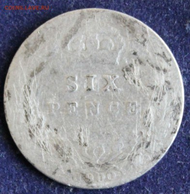 С 1 РУБ. БРИТАНИЯ 6 пенсов 1900г. ВИКТОРИЯ до 30.05 в 22-00 - IMG_6579.JPG