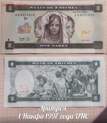Эритрея 1 Накфа 1997 года UNC - аукц