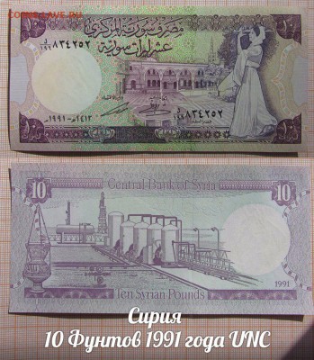 Сирия  10 Фунтов 1991 года UNC - аукц