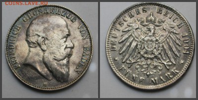 5 марок 1904 Баден - не понятно что с реверсом - HHr-rMOlm7w