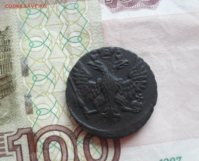 Лот денга 1737, 1741 (с остями), 1749 (перья) года. - SAM_0423.JPG