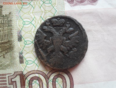 Лот денга 1737, 1741 (с остями), 1749 (перья) года. - SAM_0419.JPG