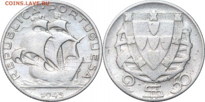 2.5 эскудо 1943. Португалия, до 31.05.17 в 23.00 мск.. - 255.JPG