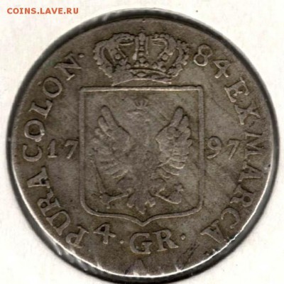 Пруссия. 4 гроша 1797 A. С 500. До 27.05 - 7