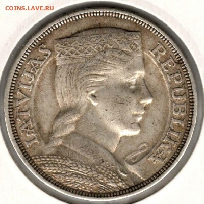 Латвия. 5 лат 1931. С 1000. До 27.05 - 39