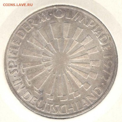 ФРГ. 10 марок 1972 D. Олимпиада, Deutschland. С 500.До 27.05 - 7