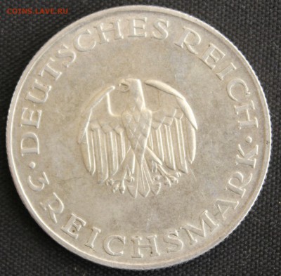 С 1 РУБ. ГЕРМАНИЯ 3 марк 1929г."D" ЛЕССИНГ UNC до 1.06 в 22 - IMG_6958.JPG