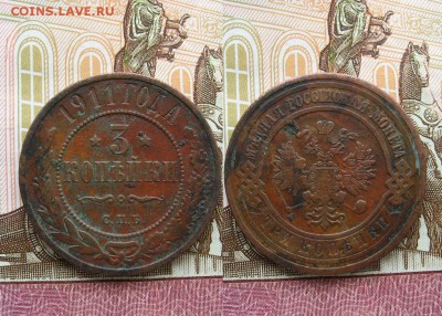 3 копейки 1881 и 1911г  до 30.05.17г.  22:00 мск - 313