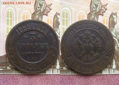 3 копейки 1899 и 1910г  до 30.05.17г.  22:00 мск - 304