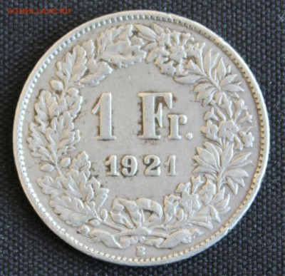 С 1 РУБ. ШВЕЙЦАРИЯ 1 франк 1921г. до 2.06 в 22-00 - IMG_7124.JPG