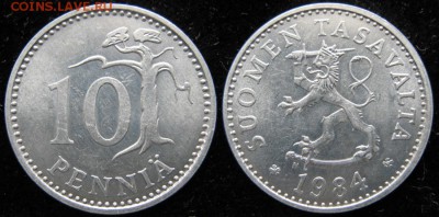21.Ходячка Финляндии 1963-2000г. - 21.1. -Финляндия 10 пенни 1984 N    5051