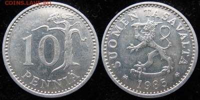 21.Ходячка Финляндии 1963-2000г. - 21.2. -Финляндия 10 пенни 1985 N    5053