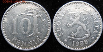21.Ходячка Финляндии 1963-2000г. - 21.4. -Финляндия 10 пенни 1988 M    5055