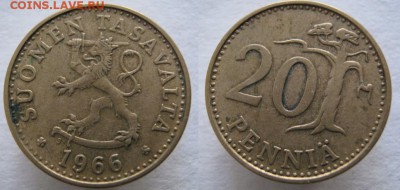 21.Ходячка Финляндии 1963-2000г. - 21.8. -Финляндия 20 пенни 1966