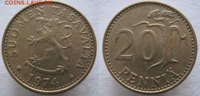 21.Ходячка Финляндии 1963-2000г. - 21.9. - Финляндия 20 пенни 1974