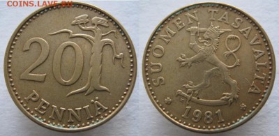 21.Ходячка Финляндии 1963-2000г. - 21.14. -Финляндия 20 пенни 1981