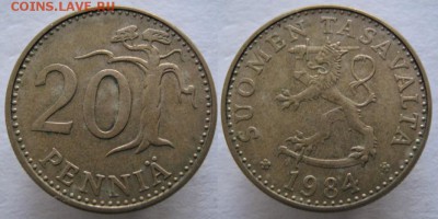 21.Ходячка Финляндии 1963-2000г. - 21.16. -Финляндия 20 пенни 1984