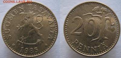 21.Ходячка Финляндии 1963-2000г. - 21.17. - Финляндия 20 пенни 1985