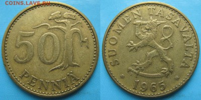 21.Ходячка Финляндии 1963-2000г. - 21.19. -Финляндия 50 пенни 1965 S    5211