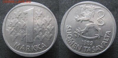 21.Ходячка Финляндии 1963-2000г. - 21.32. -Финляндия 1 марка 1989