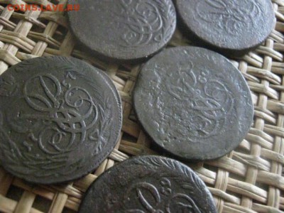 Копейки Елизаветы, 5 шт. Погодовка 1757-1760г. До 30.05.17г. - 012.JPG