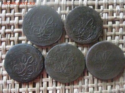 Копейки Елизаветы, 5 шт. Погодовка 1757-1760г. До 30.05.17г. - 008.JPG