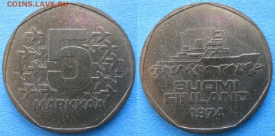 21.Ходячка Финляндии 1963-2000г. - 21.38. -Финляндия 5 марок 1974 S    160-к15-6387