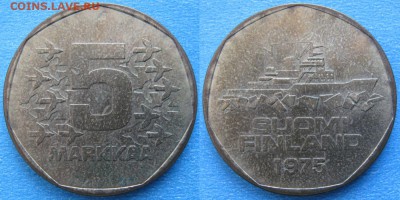 21.Ходячка Финляндии 1963-2000г. - 21.39. -Финляндия 5 марок 1975 S    160-к15-6385