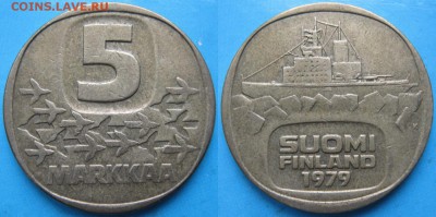 21.Ходячка Финляндии 1963-2000г. - 21.42. -Финляндия 5 марок 1979    367