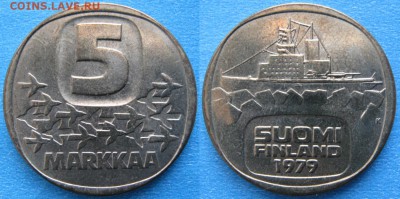 21.Ходячка Финляндии 1963-2000г. - 21.43. -Финляндия 5 марок 1979 K    160-к15-6381
