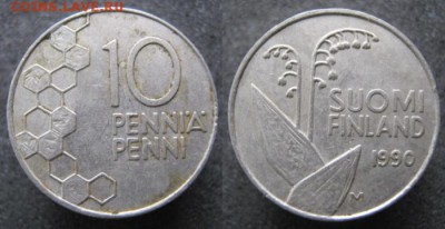 21.Ходячка Финляндии 1963-2000г. - 21.46. -Финляндия 10 пенни 1990
