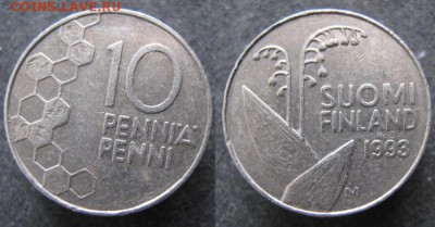 21.Ходячка Финляндии 1963-2000г. - 21.49. -Финляндия 10 пенни 1993